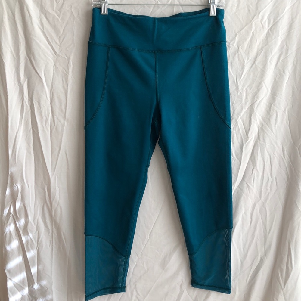 Activewear leggings in Blue-Green color